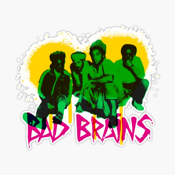 Bad Brains Brain Sticker by deladeso