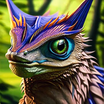 Artwork thumbnail, Rainbow Scaled Jungle Dragon by dragynrain
