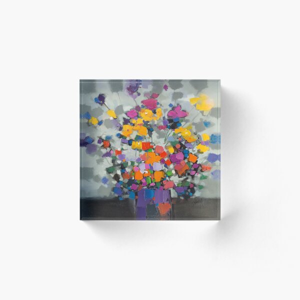 Floral Spectrum 2 Acrylic Block