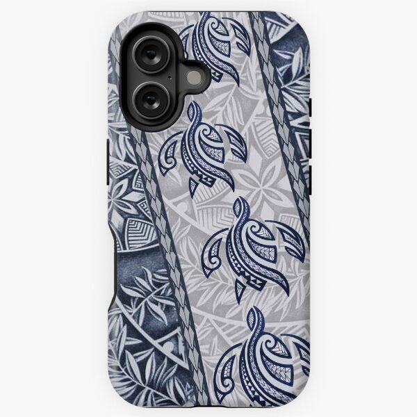 Aperçu de l'œuvre Bleu océan Honu Tapa Fusion créée et vendue par J Marielle Designs.