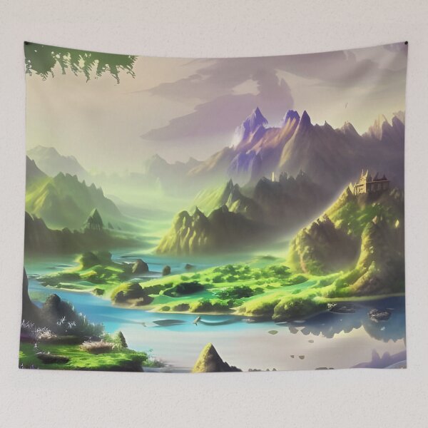 Item preview, Fantasy Lake Castle Garden. designed and sold by DEKA777.