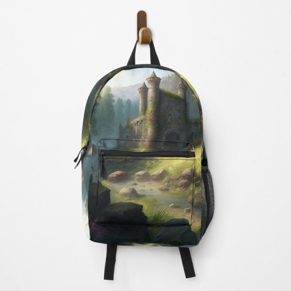 Item preview, Castle ruins near a stream with wildflowers designed and sold by JoepshLSio.