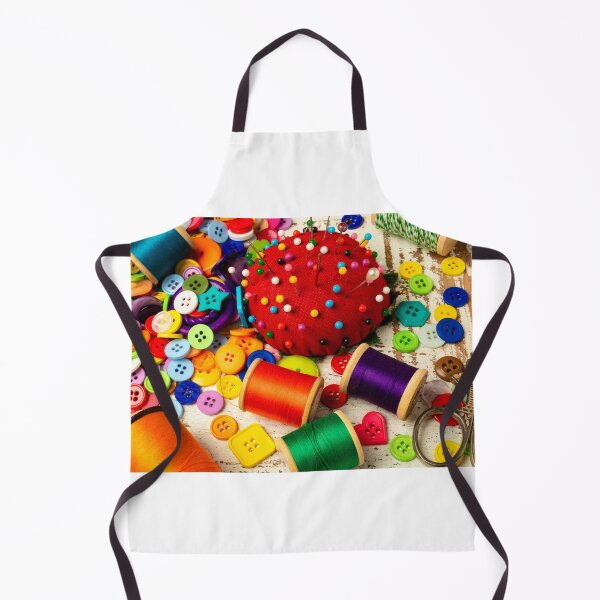 Item preview, Red Pincushion And Thread With Buttons designed and sold by Garry Gay.