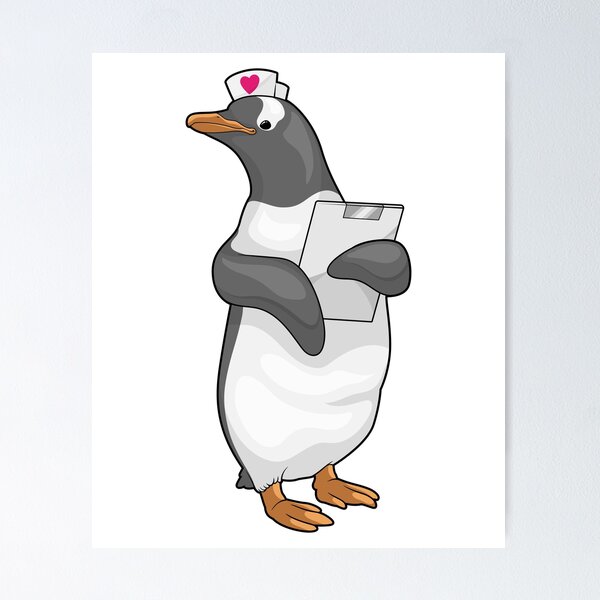 Item preview, Penguin Nurse Clipboard designed and sold by Snabdesign84.