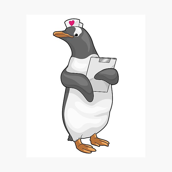 Item preview, Penguin Nurse Clipboard designed and sold by Snabdesign84.