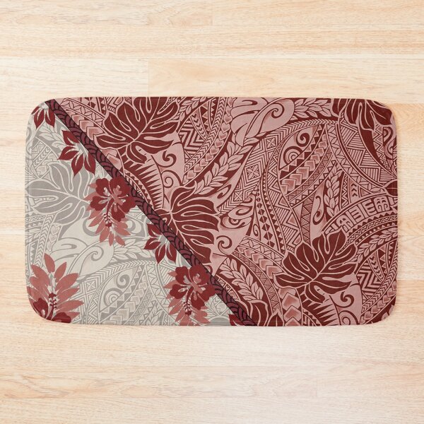 Item preview, Hawaiian Mulberry Monstera Tapa Fusion designed and sold by J Marielle Designs.