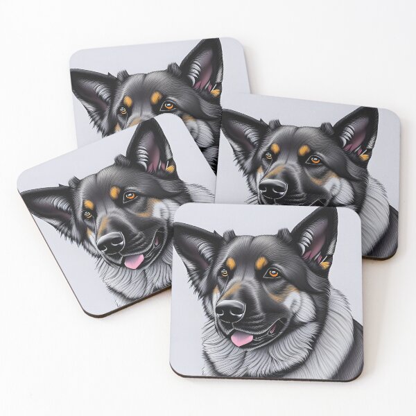 Item preview, Cute German shepherd puppy, charcoal drawing, Ai Generated Art  designed and sold by ACC .