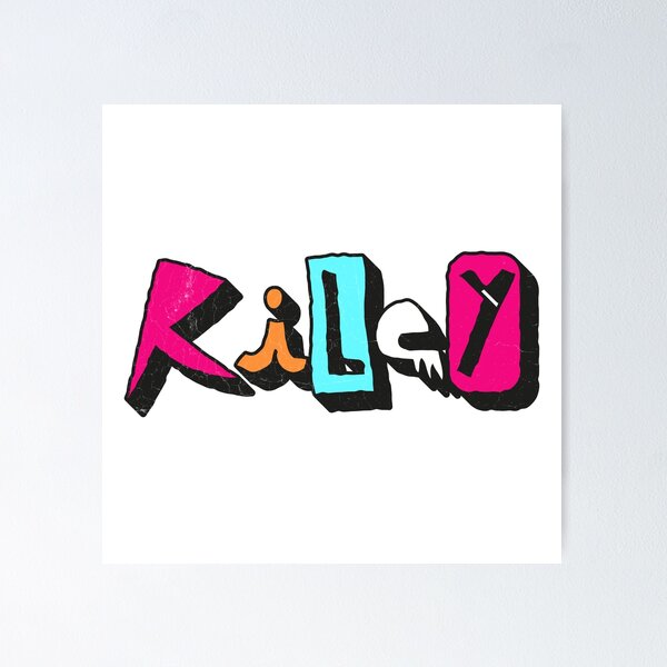 Riley male name, colorful letter balloons background Stock Photo