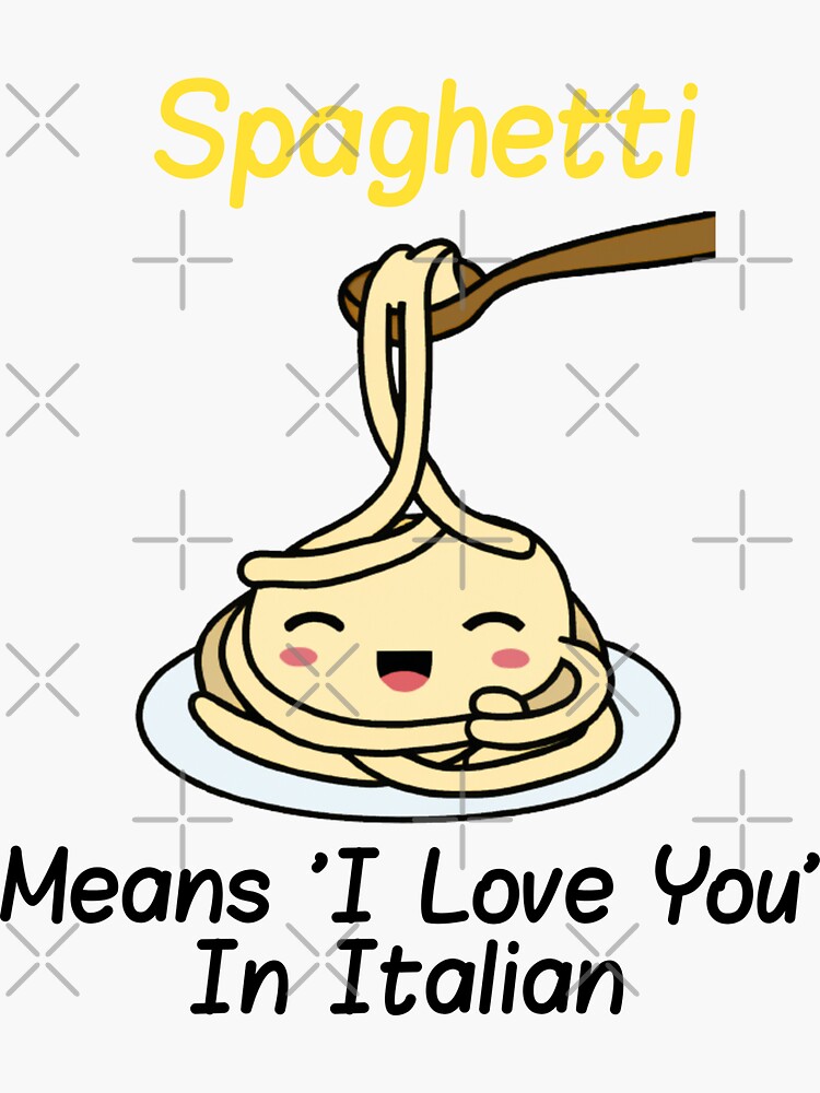 "Spaghetti Means 'I Love You' in Italian Spaghetti Clamp Design