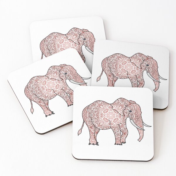 Item preview, Red Mandala Elephant  designed and sold by Leah Haas.