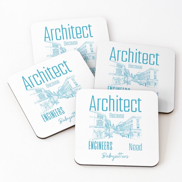Item preview, Architect Because Engineers Need Babysitters (Blueprint)  designed and sold by Novelty-Shirts.