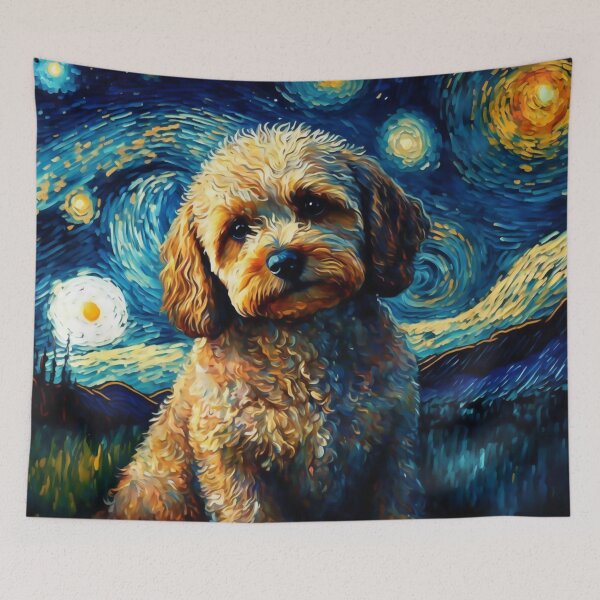 Item preview, Cavoodle Starry Night, Cute Cavapoo designed and sold by Orianah.