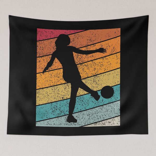 Item preview, Female Soccer Football Outdoor Sports Retro Sunset Design designed and sold by up4tee.