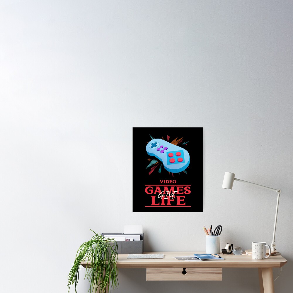 Video game life Poster for Sale by Redkiwii