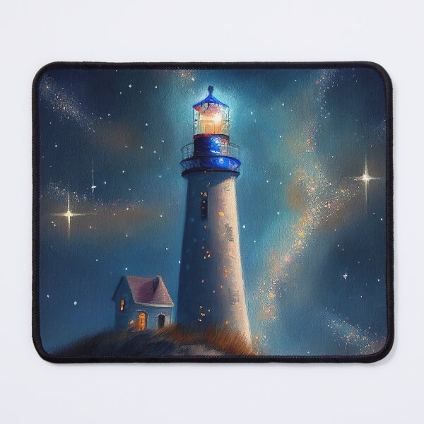 Item preview, The starry lighthouse, Lighthouse, Watercolor Painting designed and sold by Christophe Henin.