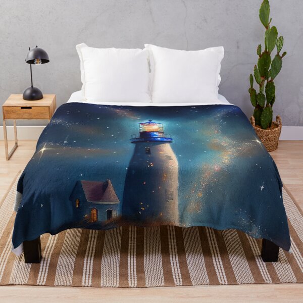 Item preview, The starry lighthouse, Lighthouse, Watercolor Painting designed and sold by Christophe Henin.