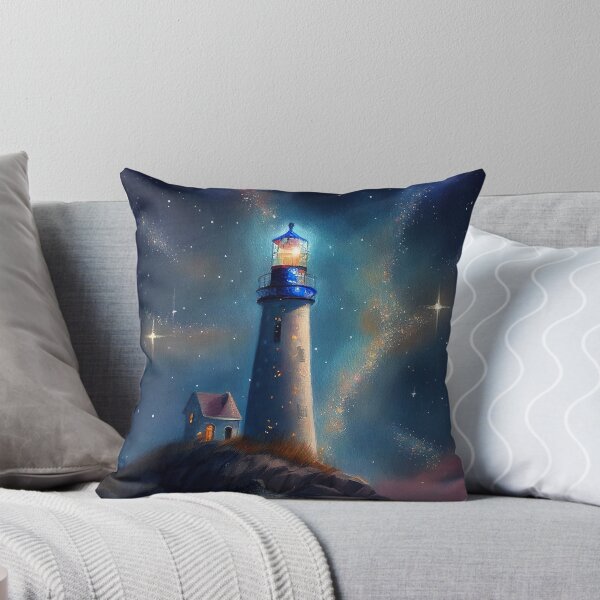 Item preview, The starry lighthouse, Lighthouse, Watercolor Painting designed and sold by Christophe Henin.