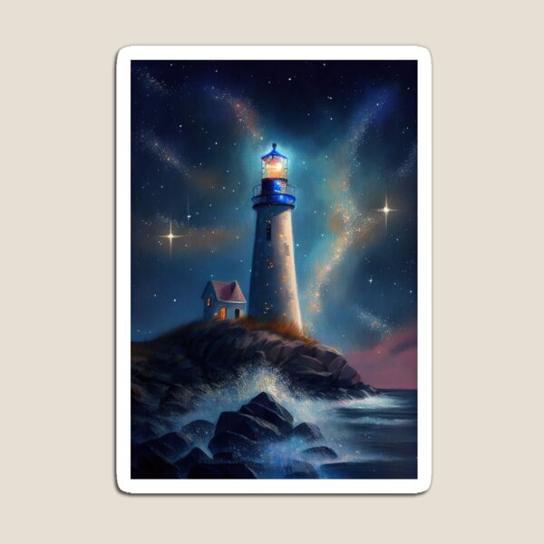 Item preview, El faro estrellado, Faro, Pintura a la acuarela designed and sold by Christophe Henin.