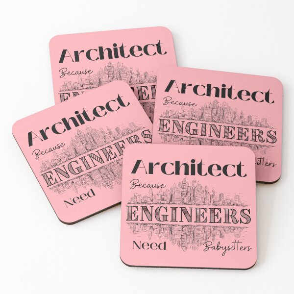 Item preview, Architect Because Engineers Need Babysitters (pink)  designed and sold by Novelty-Shirts.