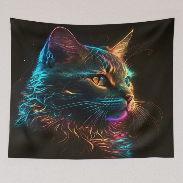 Item preview, Ethereal Glow Cat designed and sold by CosmicBee.