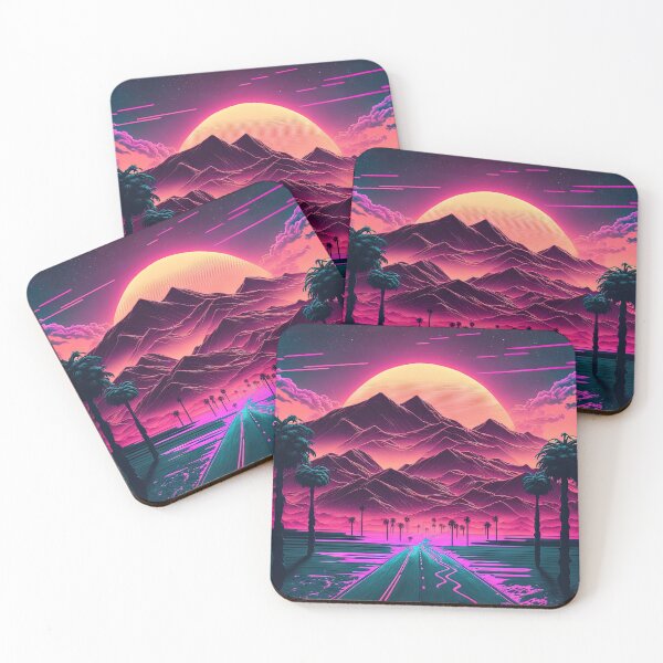 Item preview, Neon Sunrise Over the Mountains designed and sold by Mullet Monkey.