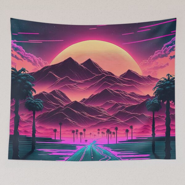 Item preview, Neon Sunrise Over the Mountains designed and sold by Mullet Monkey.