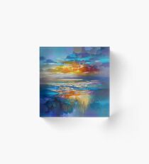 Liquid Cyan Acrylic Block