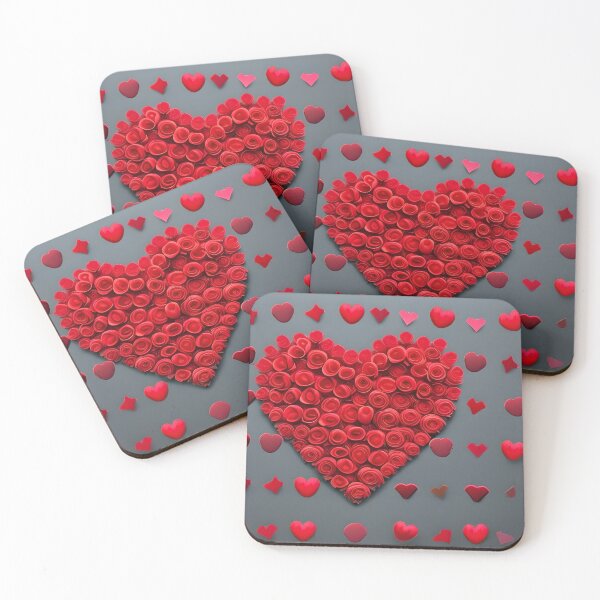 Item preview, Valentine Day Red Rose Flowers Heart designed and sold by Winarrts.