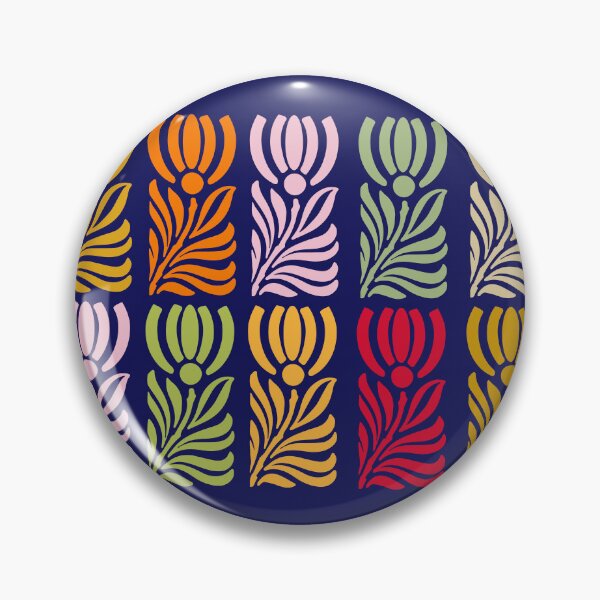 Item preview, Art Deco Multicolored Tulips Stencil Flowers  designed and sold by Anna Lemos.
