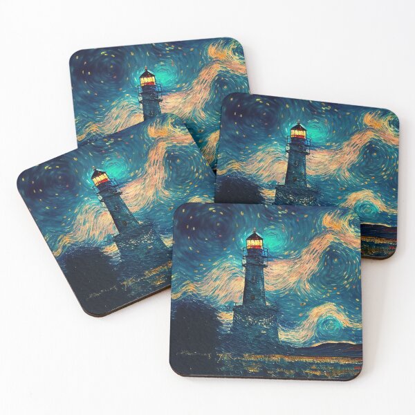 Item preview, The starry lighthouse, Lighthouse painting designed and sold by Christophe Henin.