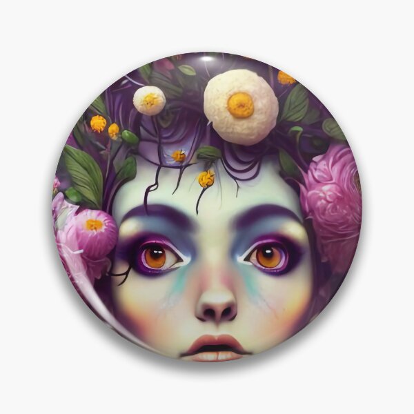 Item preview, Zyla Flowery Girl Portrait  designed and sold by Kamiri.