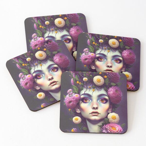 Item preview, Zyla Flowery Girl Portrait  designed and sold by Kamiri.