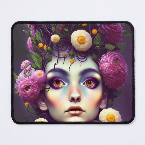 Item preview, Zyla Flowery Girl Portrait  designed and sold by Kamiri.