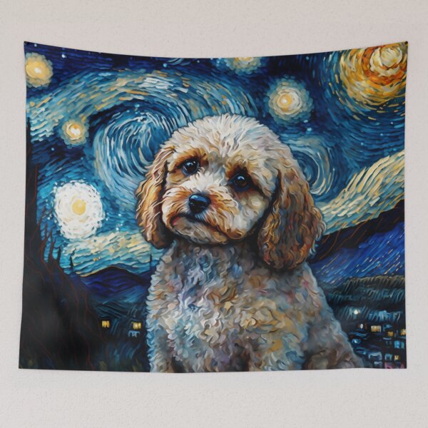 Item preview, Cavoodle Starry Night, Cute Cavapoo designed and sold by Orianah.
