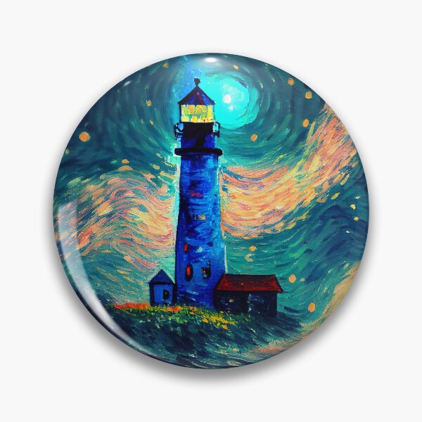 Item preview, The starry lighthouse, Lighthouse painting designed and sold by Christophe Henin.