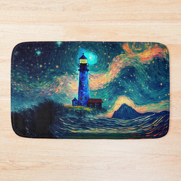 Item preview, The starry lighthouse, Lighthouse painting designed and sold by Christophe Henin.
