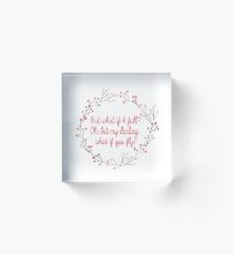 What if you fly | Peter Pan | Movie Quote Acrylic Block