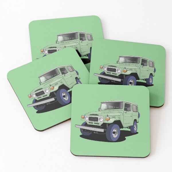 Item preview, Green Toyota Land Cruiser J40 4x4 truck designed and sold by Webazoot Industries - Car Art.
