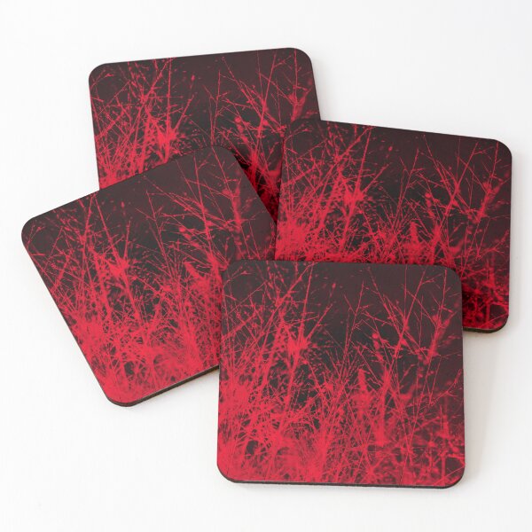 Item preview, red black abstract grass designed and sold by fowons.