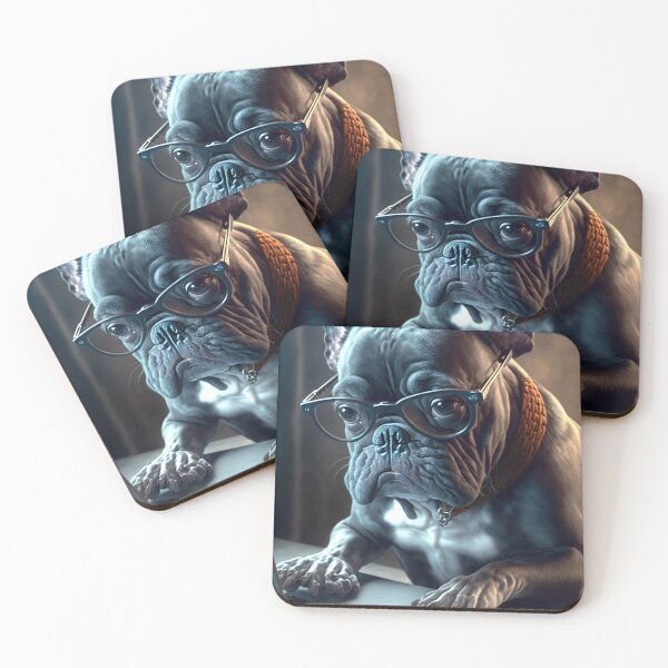 Item preview, Funny French Bulldog with Glasses Typing on the Computer designed and sold by BeccaDaniels.