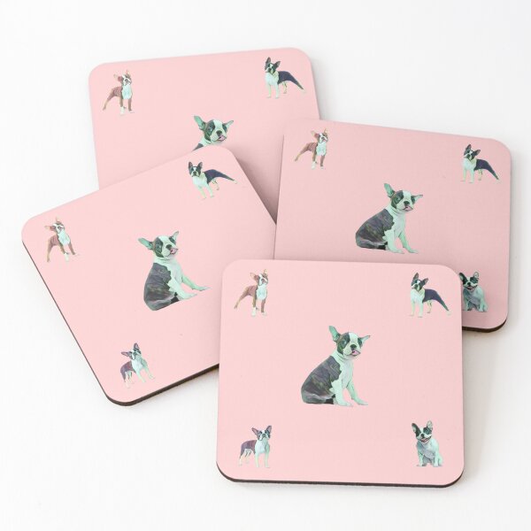 Item preview, Energetic Boston Terrier Mix Pattern and Sticker pack - Pink designed and sold by Dude  Stuff.