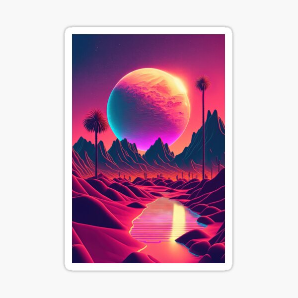 The Future that Never Was: A Synthwave Journey Sticker