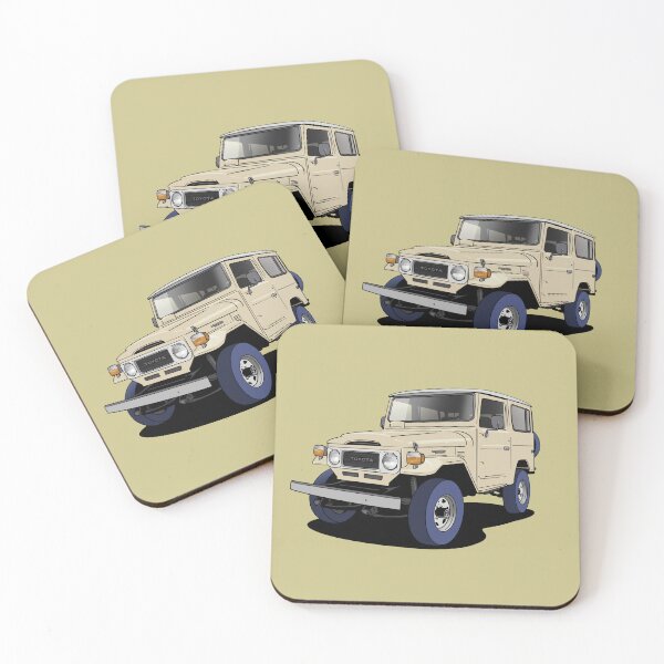 Item preview, Toyota Land Cruiser J40 4x4 truck in tan brown designed and sold by Webazoot Industries - Car Art.