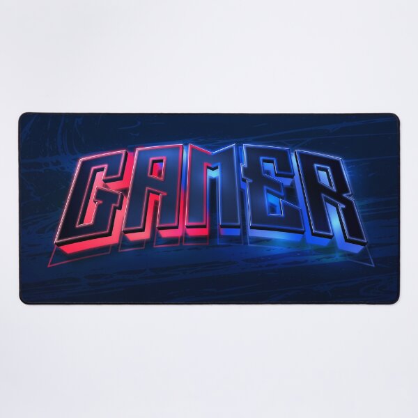 Vista previa del artículo con la obra «Gamer neón rojo y azul.», diseñado y vendido por professorguru.