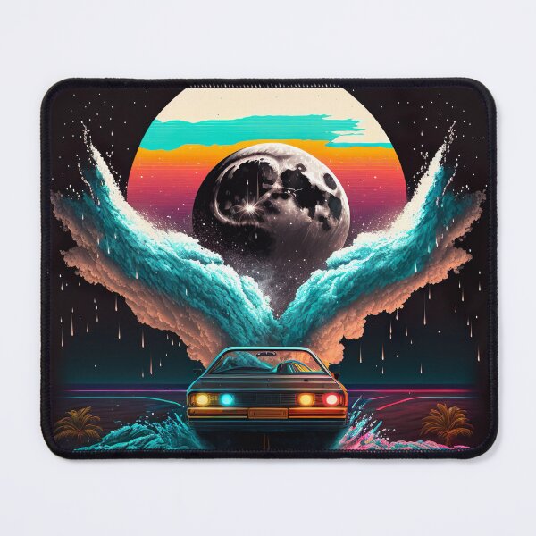 Item preview, retrowave moon 80s designed and sold by Makoto-Styl.