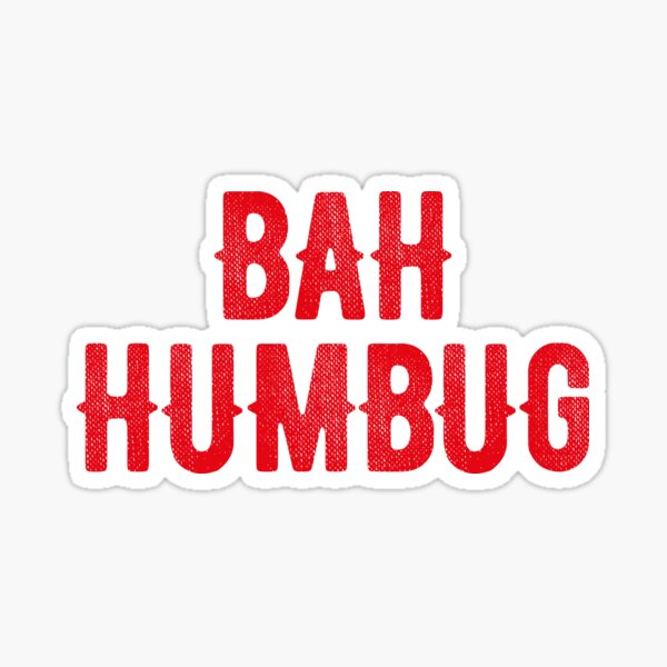 Bah Humbug (red) Sticker
