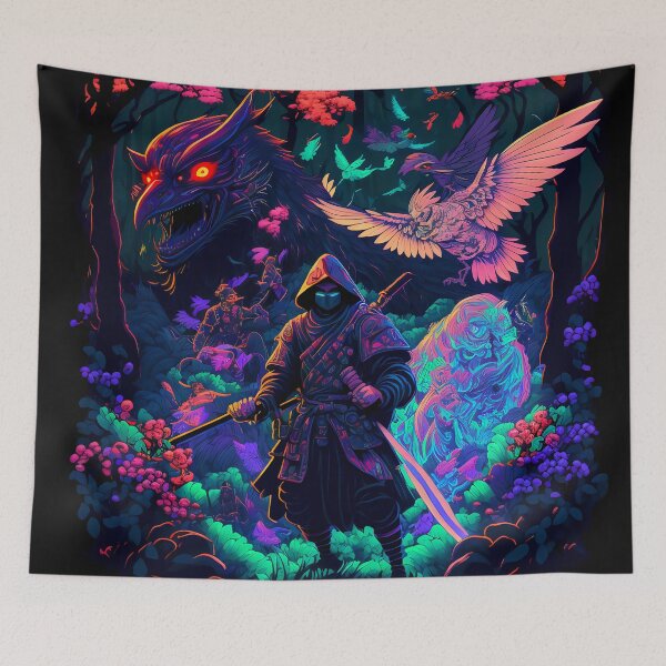 Item preview, Ninjas Protecting the woods from Yokai designed and sold by Chillshayed.