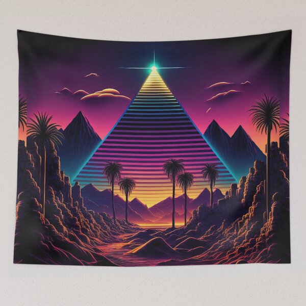 Item preview, Luminous Monolith: A Retrowave Pyramid designed and sold by Mullet Monkey.