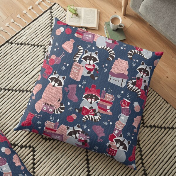 Hygge raccoon Floor Pillow