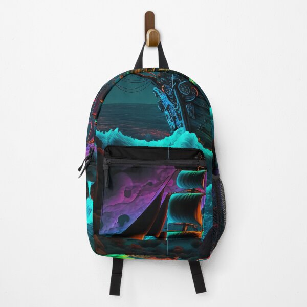 Item preview, Pirate Ship in a Neon Ocean Setting designed and sold by Chillshayed.